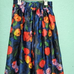 Knee Length Pretty Flower Skirt